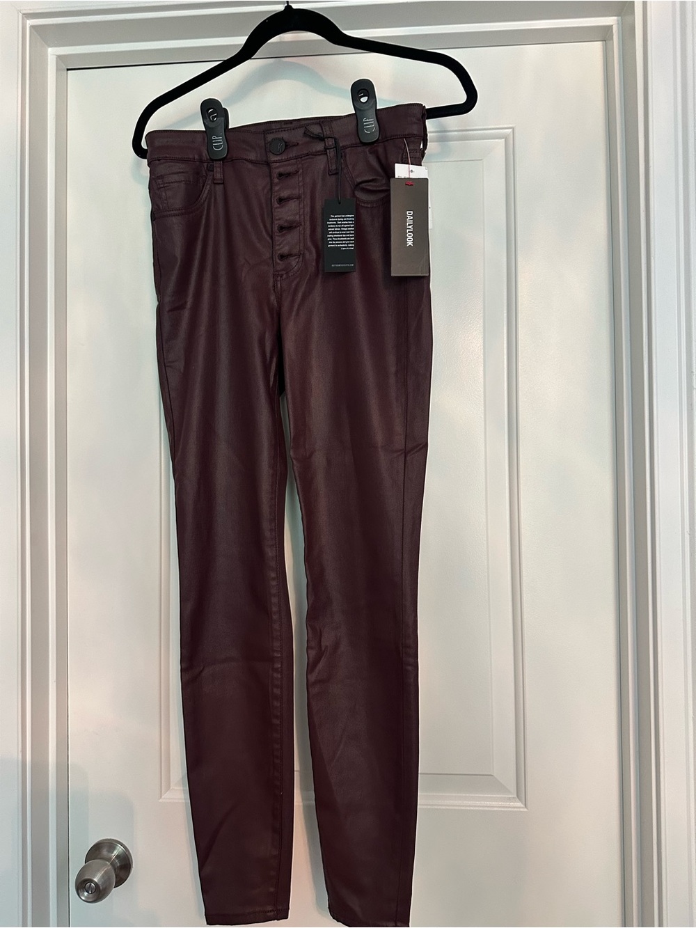 NWT Kut from the Kloth Faux Leather Skinny Pants - Burgundy